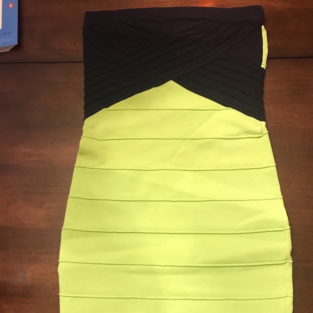 Euphoria Vibes Maddie WOW Couture Lime Green & Blue Bandage Dress S